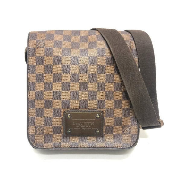 LOUIS VUITTON N51210 Brooklyn PM crossbody Shoulder Bag Damier Canvas Ebene - Picture 1 of 13